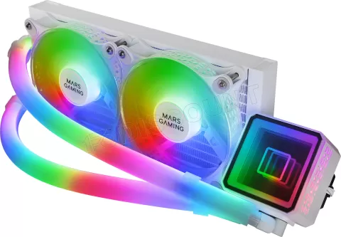 Photo de Kit Watercooling AIO Mars Gaming ML-Ultra RGB - 240mm (Blanc)