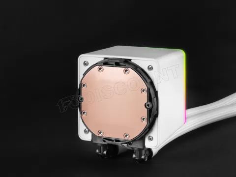 Photo de Kit Watercooling AIO Mars Gaming ML-Vision Pro RGB - 240mm (Blanc)