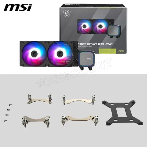 Photo de Kit Watercooling AIO MSI Mag CoreLiquid A13 RGB - 240mm (Noir)