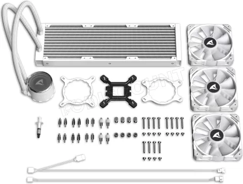 Photo de Kit Watercooling AIO Sharkoon S90 RGB - 360mm (Blanc)