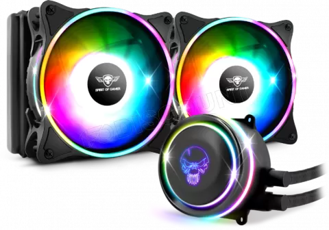 Photo de Kit Watercooling AIO Spirit of Gamer LiquidForce RGB - 240mm (Noir)