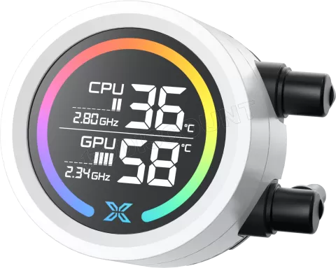 Photo de Kit Watercooling AIO Xigmatek Liquid Killer Digital RGB - 360mm (Blanc)