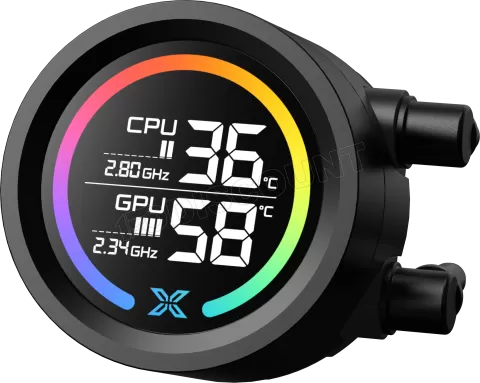 Photo de Kit Watercooling AIO Xigmatek Liquid Killer Digital RGB - 360mm (Noir)