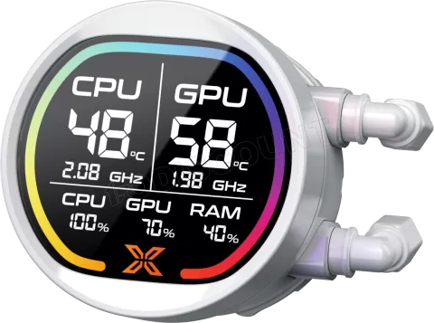 Photo de Kit Watercooling AIO Xigmatek Liquid Killer Pro Digital RGB - 240mm (Blanc)