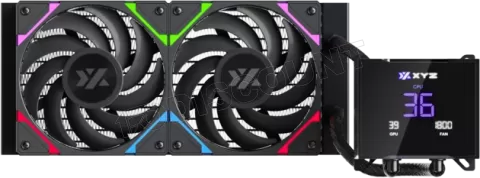 Photo de Kit Watercooling AIO XYZ Hydrotemp RGB - 240mm (Noir)