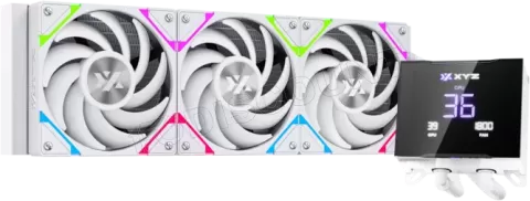 Photo de Kit Watercooling AIO XYZ Hydrotemp RGB - 360mm (Blanc)