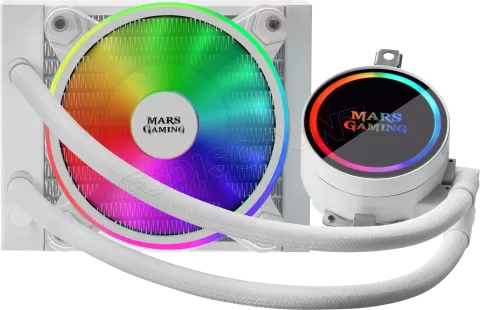 Photo de Kit Watercooling Mars Gaming ML120 RGB - 120mm (Blanc)