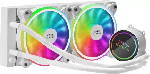 Photo de Kit Watercooling Mars Gaming ML240 RGB - 240mm (Blanc)