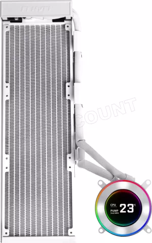 Photo de Kit Watercooling Pompe + Radiateur Lian Li HydroShift II LCD-C - 360mm (Blanc) (Sans ventilateur)