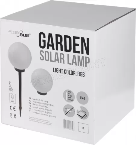 Photo de Lampe LED extérieure solaire GreenBlue GB165 RGB