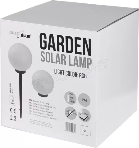 Photo de Lampe LED extérieure solaire GreenBlue GB167 RGB