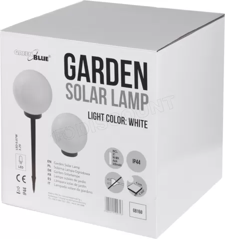 Photo de Lampe LED extérieure solaire GreenBlue GB168 Blanc