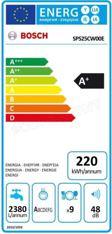 Photo de Lave-Vaisselle Bosch SPS25CW00E 45cm (Blanc)