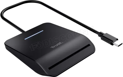 Photo de Lecteur de Cartes à puce Externe Trust USB-C Primo (Noir)