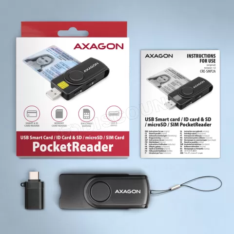 Photo de Lecteur de Cartes externe Axagon CRE-SMP2A
