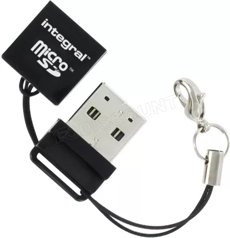 Photo de Lecteur de Cartes externe USB 2.0 Integral (Noir) (Bulk)