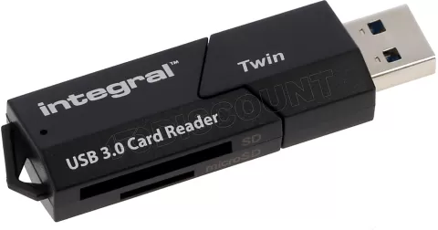 Photo de Lecteur de Cartes externe USB 3.0 Integral Twin V3 (Noir)