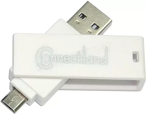 Photo de Lecteur de Cartes OTG Connectland Externe USB 2.0 Micro SD (Blanc)