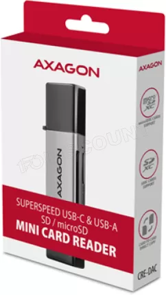 Photo de Lecteur de Cartes USB-C 3.2 Axagon CRE-DAC (Gris)