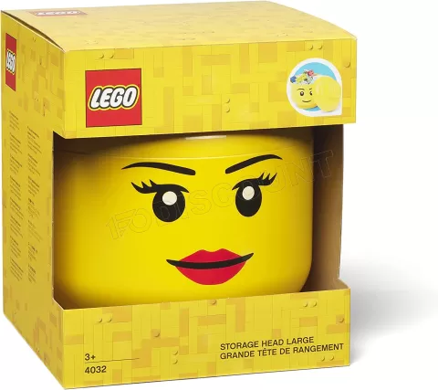Photo de Lego 5006147 - Grande boîte de rangement : Tête de fille