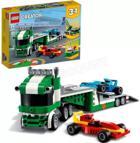 Photo de Lego Creator 31113 - Le transporteur de voitures de course