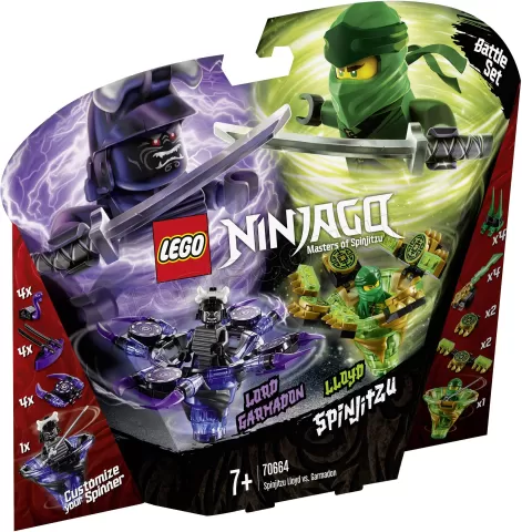 Photo de Lego Ninjago 70664 - Toupies Spinjitzu Lloyd Vs. Garmadon