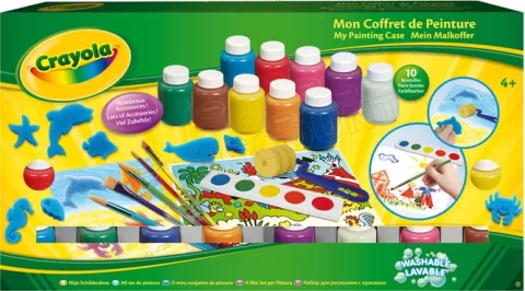 Photo de Lot de 10 bouteilles de Peinture lavable Crayola (Coloris assortis)