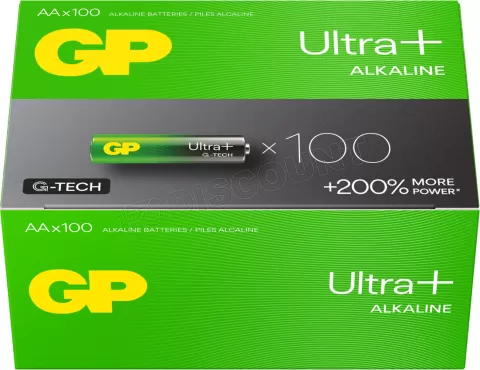 Photo de Lot de 100 piles Alcaline GP Batteries Ultra Plus type AA (LR6) 1,5V