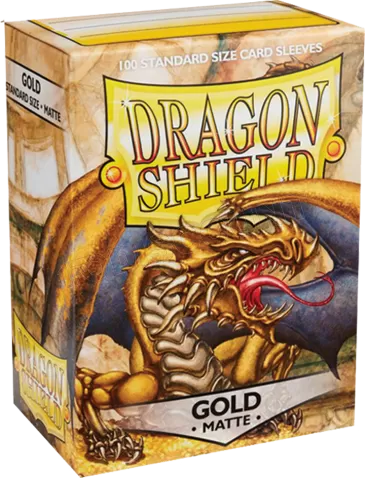 Photo de Lot de 100 Sleeves Dragon Shield Matte (Gold)