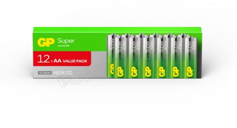 Photo de Lot de 12 piles Alcaline GP Batteries Super type AA (LR6) 1,5V