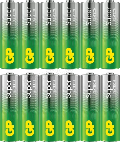 Photo de Lot de 12 piles Alcaline GP Batteries Super type AA (LR6) 1,5V