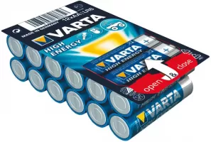 Photo de Lot de 12 piles Alcaline Varta Longlife Power type AA 1,5V (LR6)