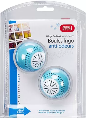 Photo de Lot de 2 Boules anti-odeur pour réfrigérateur/congélateur (Coloris Assorti)