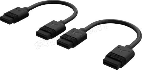 Photo de Lot de 2 Câbles de connexion Corsair iCue Link 10cm (Noir)
