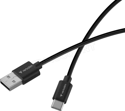 Photo de Lot de 2 cables Verbatim Essentials Sync & Charge USB-A vers USB-C 18W M/M 1m (Noir/Blanc)