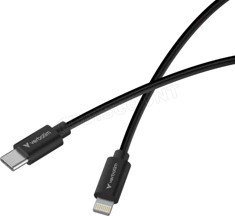 Photo de Lot de 2 cables Verbatim Essentials Sync & Charge USB-C 27W M/M 1m (Noir/Blanc)