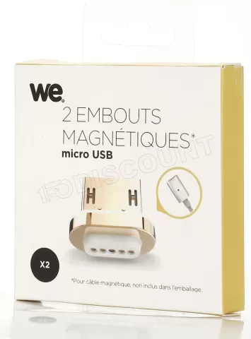 Photo de Lot de 2 connecteurs We Micro USB Magnetique (Or)