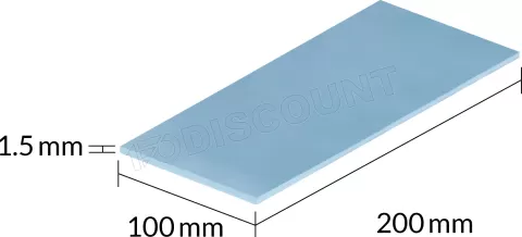 Photo de Lot de 2 Pads thermiques Arctic TP-3 200x100x1,5mm (Bleu)