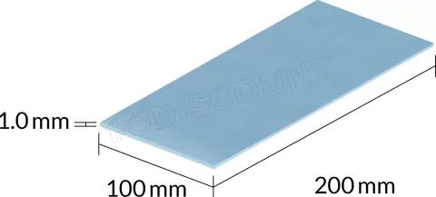 Photo de Lot de 2 Pads thermiques Arctic TP-3 200x100x1mm (Bleu)