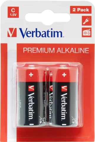 Photo de Lot de 2 piles Alcaline Verbatim Premium type C (LR14) 1,5V
