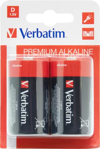 Photo de Lot de 2 piles Alcaline Verbatim Premium type D (LR20) 1,5V