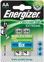 Photo de Lot de 2 piles rechargeables Energizer Extreme type AA 1,2V - 2300 mAh (R06)