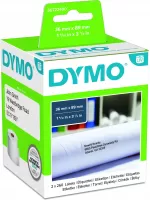 Photo de Lot de 2 Rouleaux de 260 étiquettes adhésives Dymo 99012 - 89x36mm (Blanc)