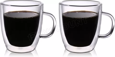Lot De 2 Tasses À Café En Verre Transparent À Double Paroi