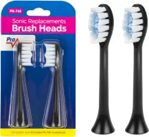 Photo de Lot de 2 têtes Brosse à dents ProMedix PR-745 pour appareil PR-740 (Noir)