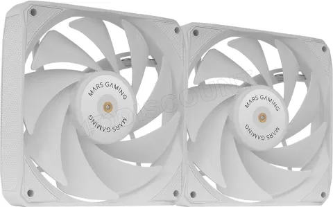 Photo de Lot de 2 Ventilateurs boitier Mars Gaming MF-NCLX2 - 12cm (Blanc)