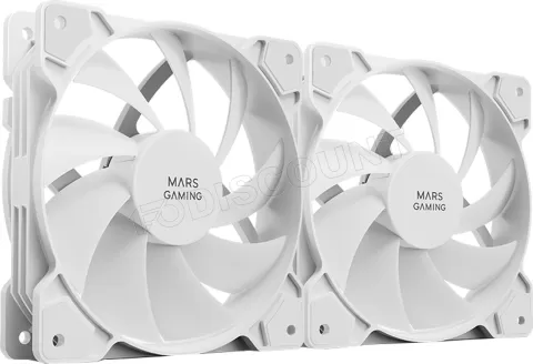 Photo de Lot de 2 Ventilateurs boitier Mars Gaming MF-ProX2 - 12cm (Blanc)