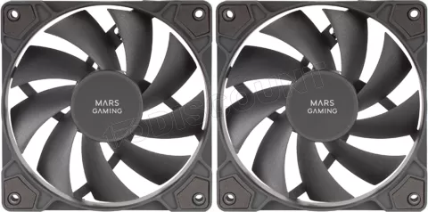 Photo de Lot de 2 Ventilateurs boitier Mars Gaming MF-ProX2 - 12cm (Noir)