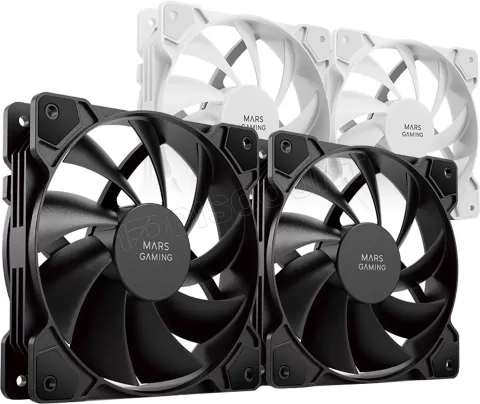 Photo de Lot de 2 Ventilateurs boitier Mars Gaming MF-ProX2 - 12cm (Noir)