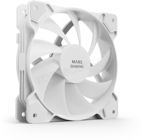 Photo de Lot de 2 Ventilateurs boitier Mars Gaming MF-PWMX2 - 12cm (Blanc)